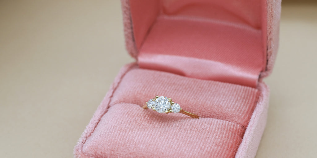 MiJu verloving en trouwringen in 14k goud met lab en natuurlijke diamanten voor vrouwen