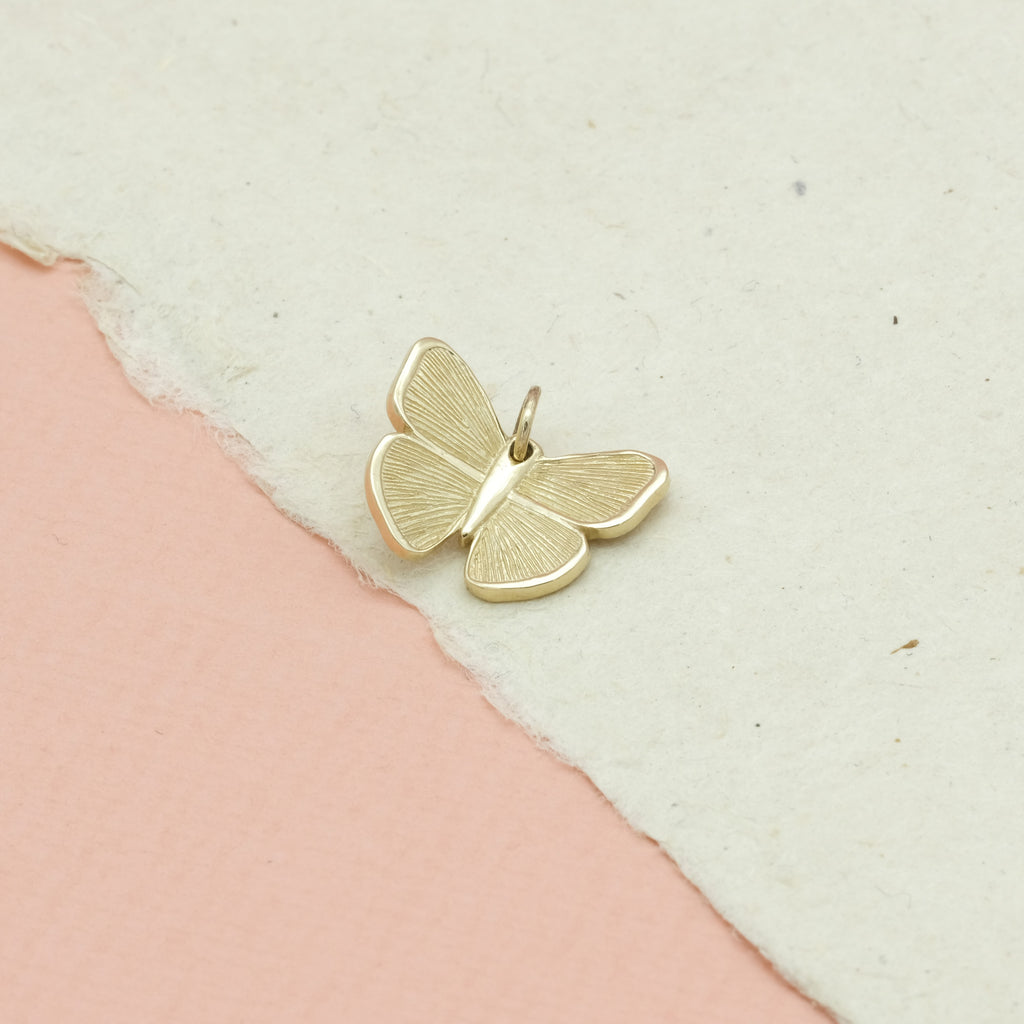 De MiJu Official massief gouden vlinder hanger symboliseert een nieuw begin, hoop en leven.